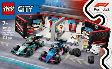 LEGO Klocki City 60444 F1 Garaż i bolidy Mercedes-AMG i Alpine