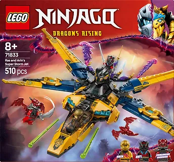 LEGO Klocki Ninjago 71833 Ras i burzowy superodrzutowiec Arina