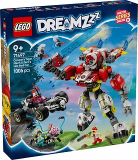 LEGO Klocki DREAMZzz 71497 Tygrysi mech Coopera i hot rod Zero