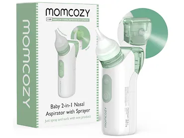 ASPIRATOR DO NOSA Z ROZPYLACZEM MOMCOZY BABY 2 W 1 BN02