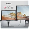 AXAGON HMC-STND Stojak z wieloportowy hub Aluminiowy 7in1, 5Gbps, do 10"-16" cali laptopów, nastawny, 3x USB-A, HDMI 4K/60Hz, GLAN, PD 100W, 60cm USB-C kabel