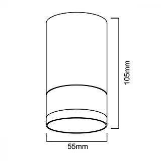 Maclean Oprawa natynkowa/tuba GU10, biała MCE361 W aluminiowa