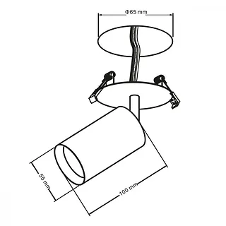 Maclean Oprawa natynkowa GU10 MCE364 B aluminiowa Czarna