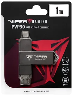 Patriot Dysk zewnętrzny SSD 1TB PVP30 Duo Compact 1000/1000 MB/s USB 3.2 USB-C