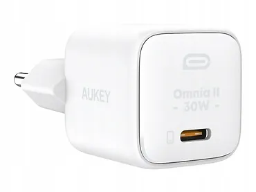 AUKEY Ładowarka sieciowa PA-B1L White Omnia II Mini1xUSB-C PowerDelivery 30W 5A