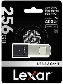 Lexar Pendrive F35pro Fingerprint 256G USB 3.2 Gen1 400/350MB/s