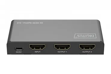 Digitus Rozdzielacz/Splitter HDMI 1x2, 4K/60Hz UHD z HDR, 18 Gbps, HDCP 2.2, EDID