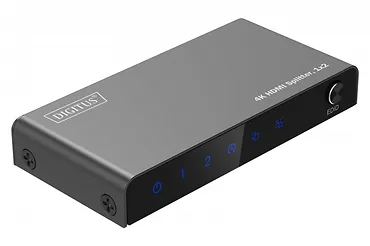 Digitus Rozdzielacz/Splitter HDMI 1x2, 4K/60Hz UHD z HDR, 18 Gbps, HDCP 2.2, EDID