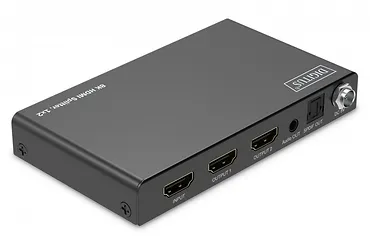 Digitus Rozdzielacz/Splitter HDMI 1x2, 8K/60Hz (4:4:4) z HDR, 48 Gbps, HDCP 2.3. Toslink / Stereo , EDID