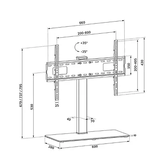 Neomounts Stojak pod telewizor DS45-430BL16 STAND LCD 37-70