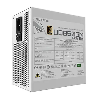 Gigabyte Zasilacz UD850GM PG5 850W 80plus GOLD PFC ATX biały