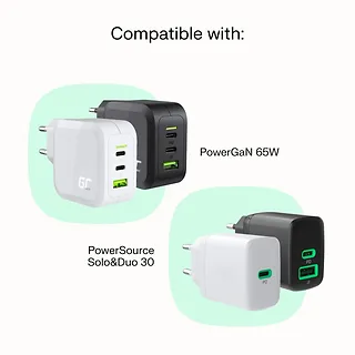 Green Cell Kabel USB-C-USB-C PowerStream 100W oplot 1,2m zielony