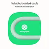 Green Cell Kabel USB-C-USB-C PowerStream 100W oplot 1,2m biały