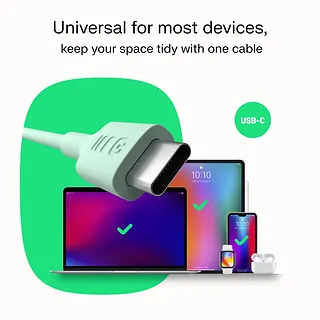 Green Cell Kabel USB-C-USB-C PowerFlex 100W silikonowy 1.2m biały