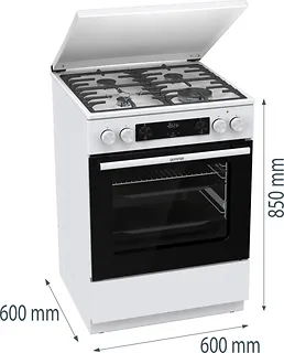 Gorenje Kuchnia gazowo-elektryczna GKS6C71WA