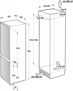 Gorenje Chłodziarko-zamrażarka NRKI519E41