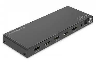 Digitus Przełącznik / Switch HDMI 4x1, 8K/60Hz (4:4:4) z HDR, 48 Gbps, HDCP 2.3, Toslink / Stereo, EDID