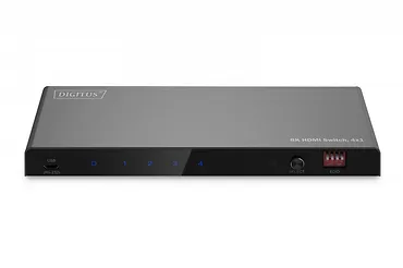 Digitus Przełącznik / Switch HDMI 4x1, 8K/60Hz (4:4:4) z HDR, 48 Gbps, HDCP 2.3, Toslink / Stereo, EDID