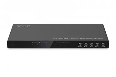 Digitus Przełącznik/Matrix HDMI 4/2-porty 4K/30Hz UHD HDCP 1.4 audio z pilotem