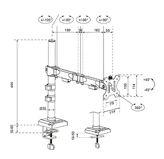 Neomounts Ramię do monitora DS60-600BL1