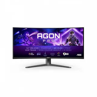 AOC Monitor AG346UCD 34 cale 175Hz Curved QD-OLED HDMIx2 DP HAS Głośniki