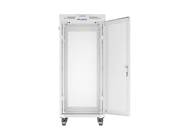 Lanberg Szafa instalacyjna rack stojąca 19 cali 27U 600x800 drzwi perforowane LCD szara (Flat pack)