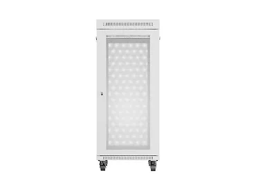 Lanberg Szafa instalacyjna rack stojąca 19 cali 27U 600x800 drzwi perforowane LCD szara (Flat pack)