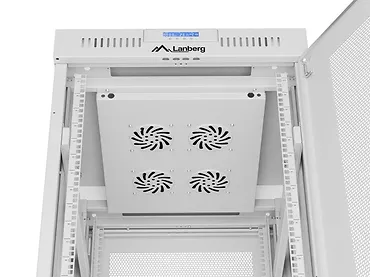 Lanberg Szafa instalacyjna rack stojąca 19 cali 27U 600x800 drzwi perforowane LCD szara (Flat pack)