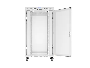 Lanberg Szafa instalacyjna rack stojąca 19 cali 27U 800x1000 drzwi perforowane LCD szara (Flat pack)