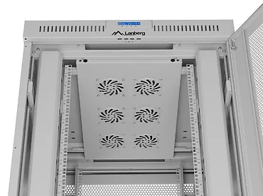 Lanberg Szafa instalacyjna rack stojąca 19 cali 42U 800x1000 drzwi perforowane LCD szara (Flat pack)