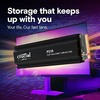 Crucial Dysk SSD P310 1TB M.2 NVMe PCIe 4.0 2280 radiator