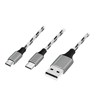 LogiLink Kabel USB2.0 A/M do micro USB + USB-C, 1.2m