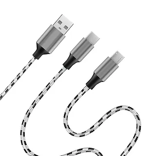 LogiLink Kabel USB2.0 A/M do micro USB + USB-C, 1.2m