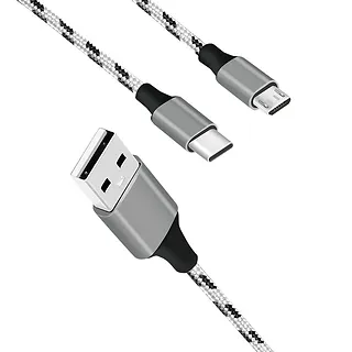 LogiLink Kabel USB2.0 A/M do micro USB + USB-C, 1.2m