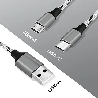 LogiLink Kabel USB2.0 A/M do micro USB + USB-C, 1.2m