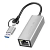 LogiLink Adapter USB-A/-C do 2,5G Ethernet, szary