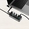 LogiLink HUB 4xUSB-A, Gen1, 4x ON/OFF, czarny